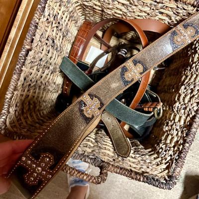 A basket full of Mens Leather Belts Size 40