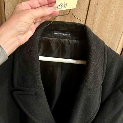 Mens Ralph Lauren Black Cashmere Coat Size Large