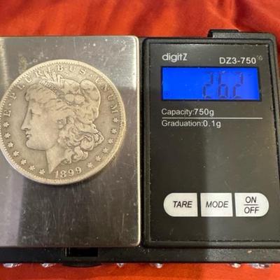 1899 O Morgan silver 26.2 XVF