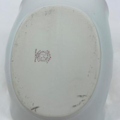 Nippon Hand-painted Flowers Folded Basket Handles orange red blue