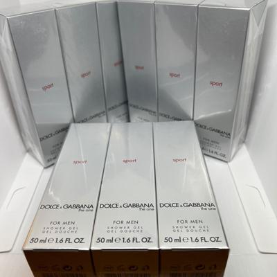 Lot of 9 NIB Dolce Gabbana The One Sport Men’s Shower Gel