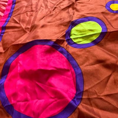 Lot of 3 Vintage Graphic Scarves - Peter Max, 2 Silk