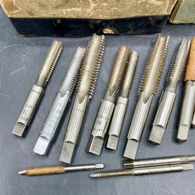 Lot of Various Sizes of High Speed Steel 4 Flute Taps