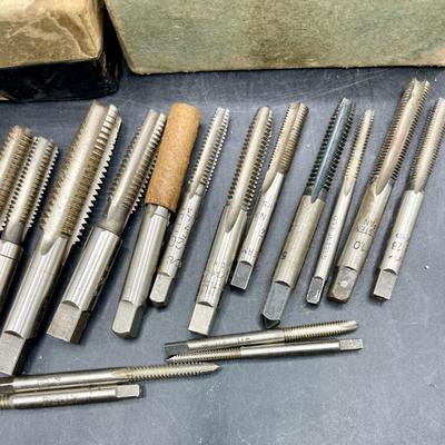 Lot of Various Sizes of High Speed Steel 4 Flute Taps