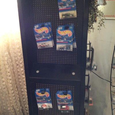 Black Pegboard Display Rotating Stand On Wheels (Merchandise not included)