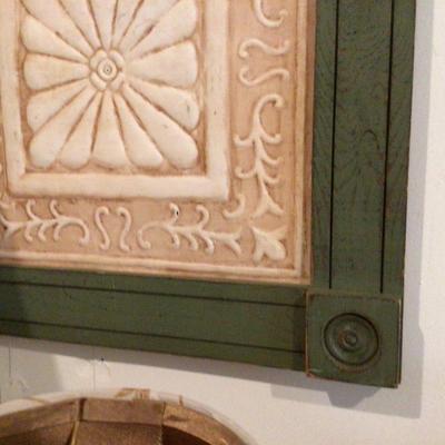 Metal Ceiling Tile Framed Art