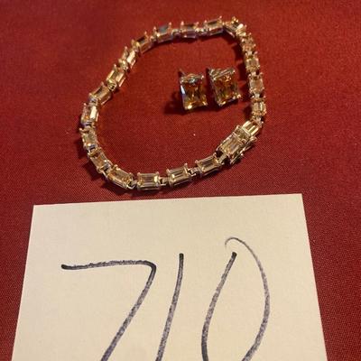 Sterling Silver Bracelet and Earrings
