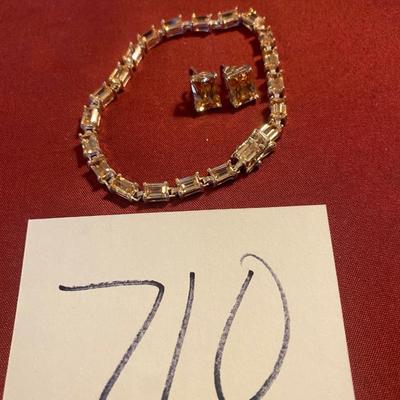 Sterling Silver Bracelet and Earrings