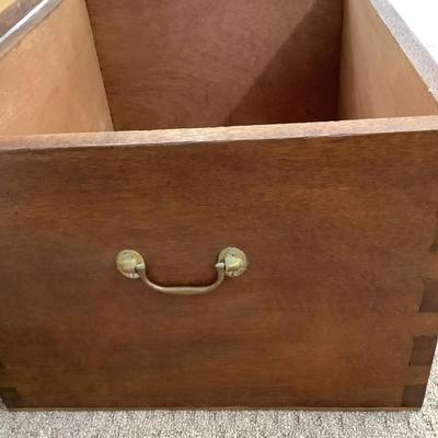 1131 Antique Wooden Mahogany Storage Chest