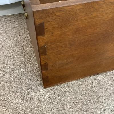 1131 Antique Wooden Mahogany Storage Chest
