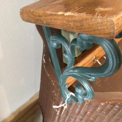 Wood and Metal Tea Cup And Plate Shelf