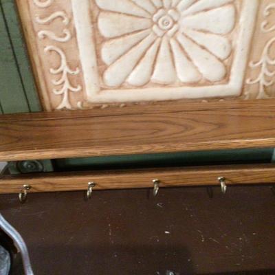 Wood and Metal Tea Cup And Plate Shelf
