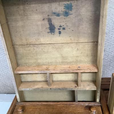 1137 Antique Slant Top Desk with Chair