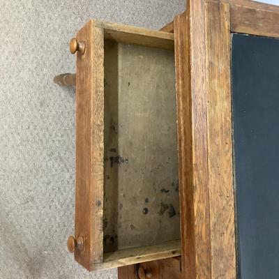 1137 Antique Slant Top Desk with Chair