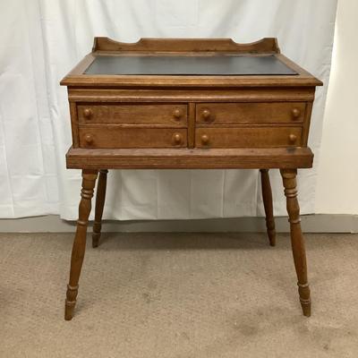 1137 Antique Slant Top Desk with Chair