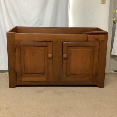 1140 Antique Cherry Slant Top Dry Sink
