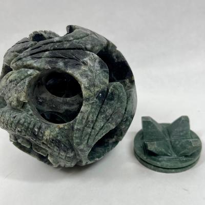 Chinese Carved Soapstone Puzzle Ball