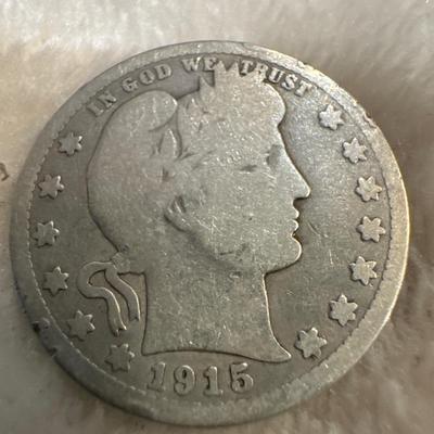 1915 S BABER QUARTER SILBER VF