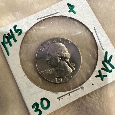 1945 P GEORGE WASHINGTON.25c silver dvf