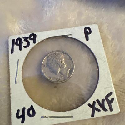 1939 P MERCURY DIME SILVER XVF