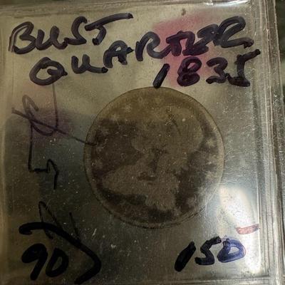 1835 BUST QUARTER VF