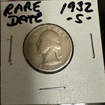 1932 S GEORGE WASHINGTON RARE DATE SILVER XVF