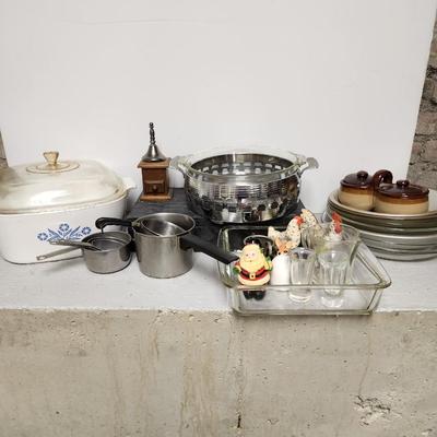 Baking lot, big Corelle blue cornflower
