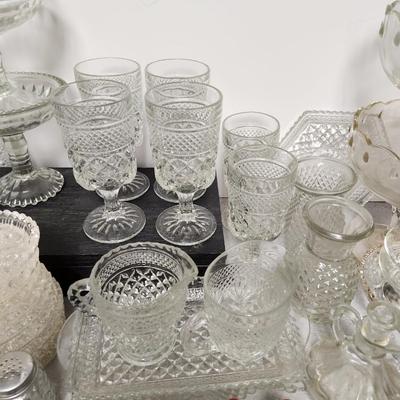 Large lot of clear glass...1950-1980(ish)