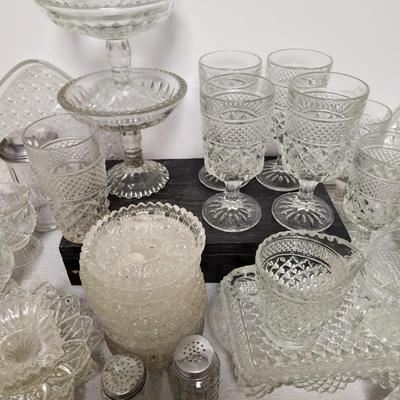 Large lot of clear glass...1950-1980(ish)