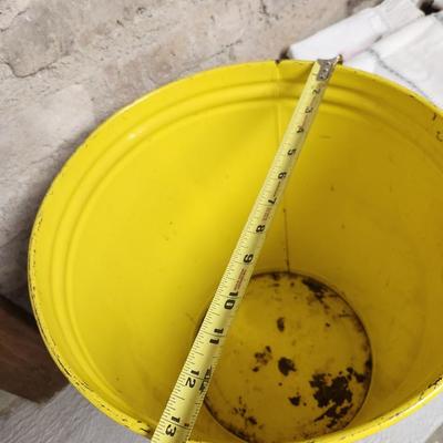 Vintage Can filled with misc linens
