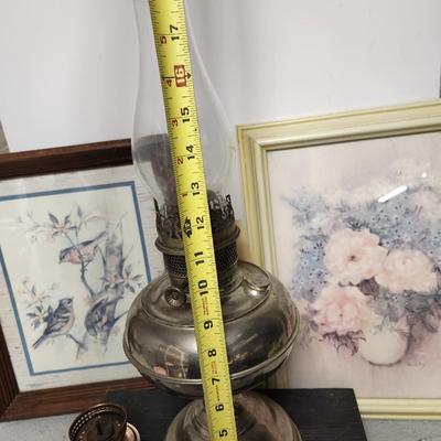 Oil lamp and pictures