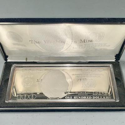 1997 Franklin $100 Silver Proof