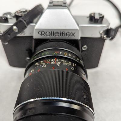 Rolleiflex Camera With Vivitar Telephoto 35mm 2.8 Lens