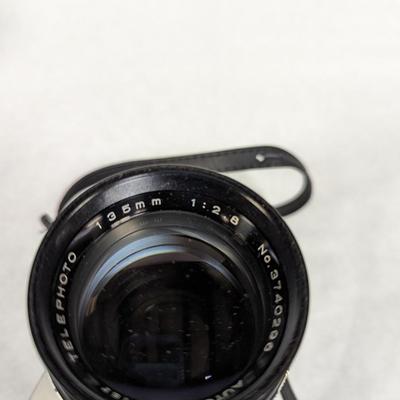 Rolleiflex Camera With Vivitar Telephoto 35mm 2.8 Lens