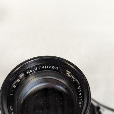 Rolleiflex Camera With Vivitar Telephoto 35mm 2.8 Lens