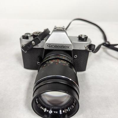 Rolleiflex Camera With Vivitar Telephoto 35mm 2.8 Lens