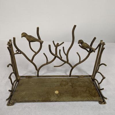 Cast Iron Wall Bird Folding Shelf