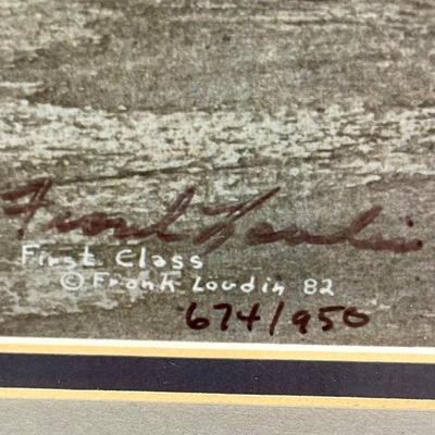 Color Lithograph by Frank Loudin: titled "First Class", Colorful Aircraft Art