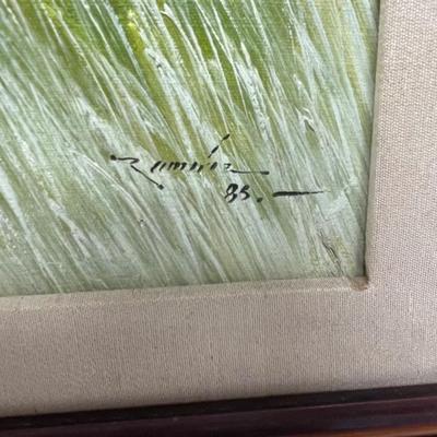 Framed Artwork Print Mama & Baby Horse Mare & Colt in the tall grass