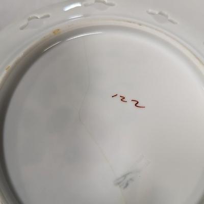 Collection Of Victoria China Painted Cutout Rim Plates