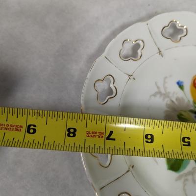 Collection Of Victoria China Painted Cutout Rim Plates
