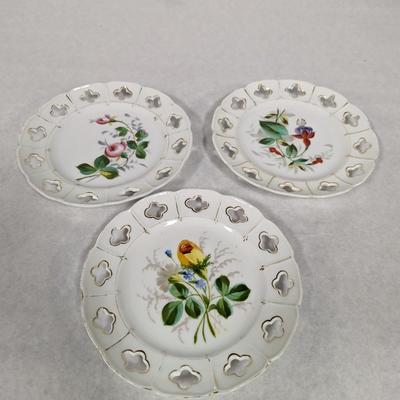 Collection Of Victoria China Painted Cutout Rim Plates