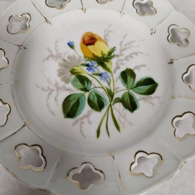 Collection Of Victoria China Painted Cutout Rim Plates