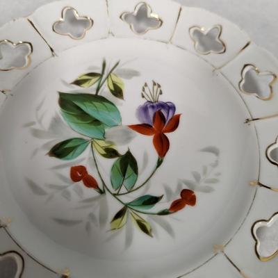 Collection Of Victoria China Painted Cutout Rim Plates