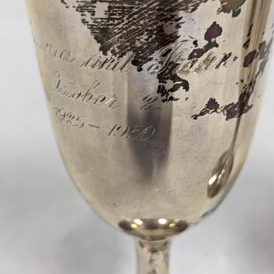 Sterling Silver Wedding Cups Inscription 200 grams