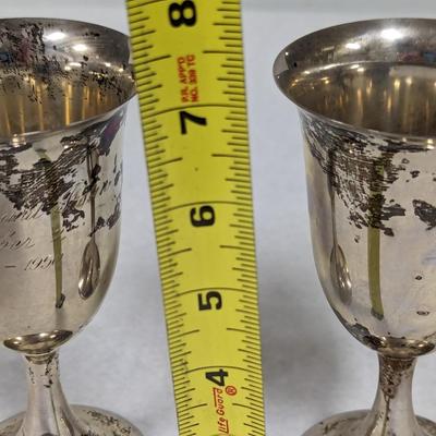Sterling Silver Wedding Cups Inscription 200 grams