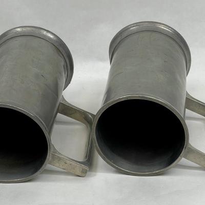 Vintage Pewter Mug Pair