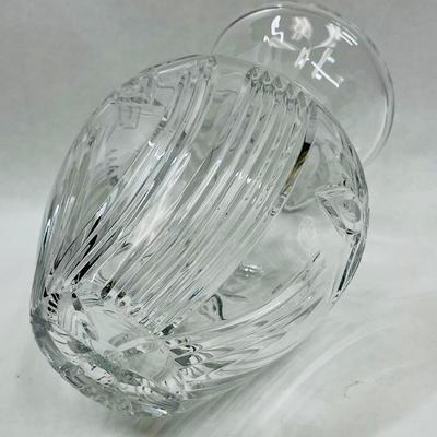 Large Cut Crystal Vase for Full Bouquet 10" tall very heavy!