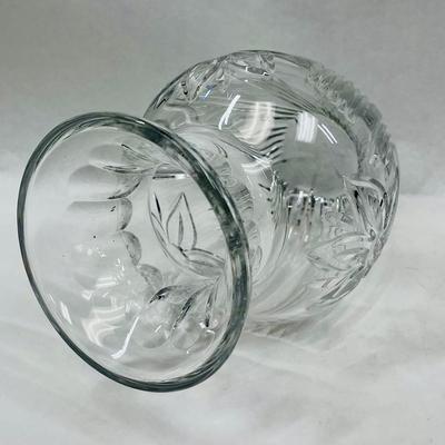 Large Cut Crystal Vase for Full Bouquet 10" tall very heavy!