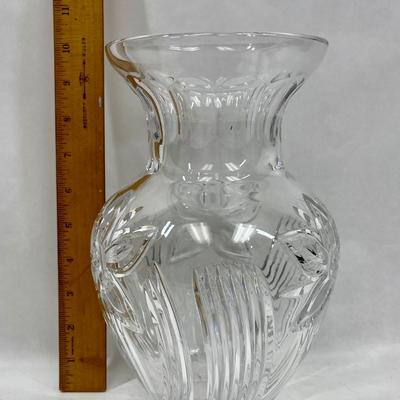 Large Cut Crystal Vase for Full Bouquet 10" tall very heavy!